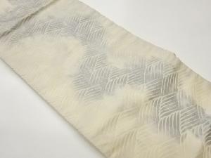 菱に波模様織出し名古屋帯